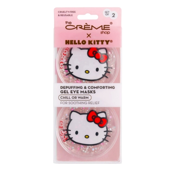 Hello Kitty Creme Shop Reusable Gel Eye Masks 2 Pack, NEW - Picture 1 of 4